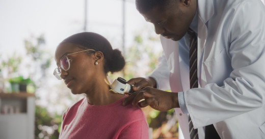 Dermatologist Examining Patient