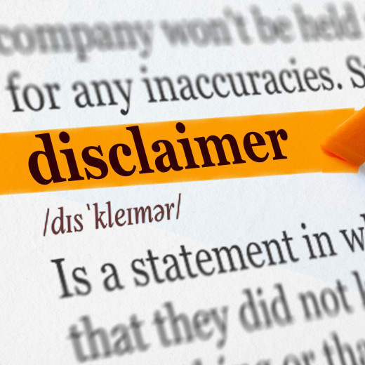 Disclaimers