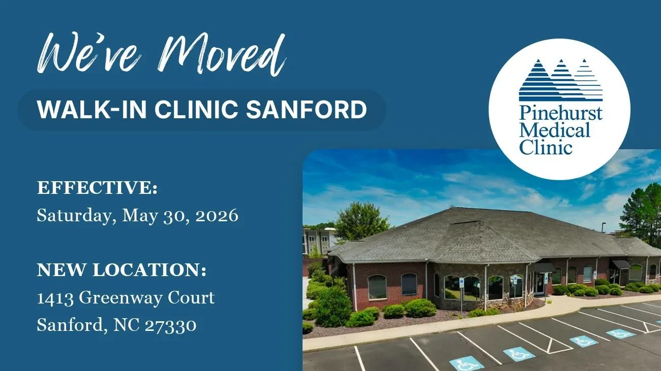 Walk-in Clinic Sanford is now at new location and address